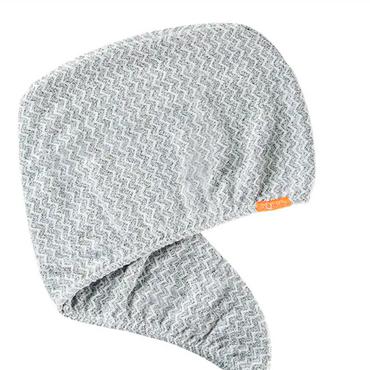  AQUIS Lisse Luxe Hair Turban Ręcznik turban do suszenia włosów  Chevron 25 x 76 cm